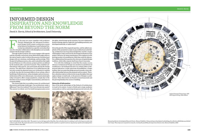 Spread from Nordic Journal of Architecture by Adrian Täckman