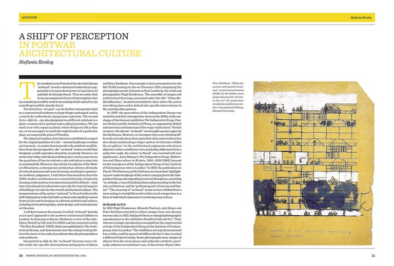 Spread from Nordic Journal of Architecture by Adrian Täckman